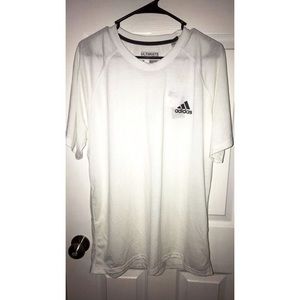 NEW Adidas All White Ultimate Short Sleeve Tshirt